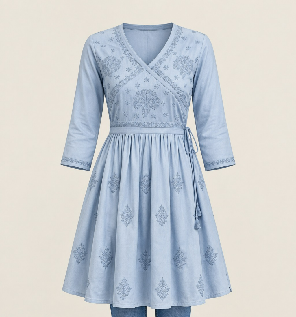 Modal Satin Short Kurti