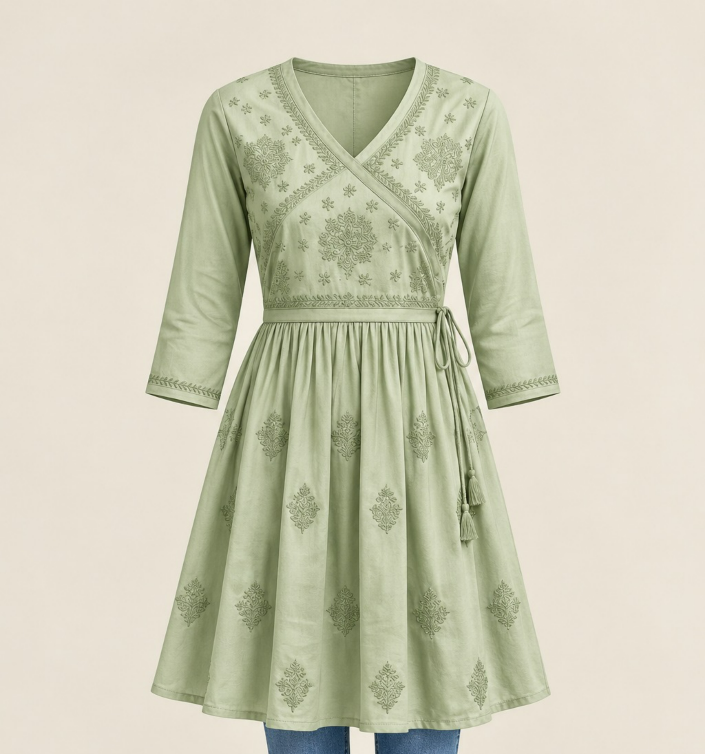 Modal Satin Short Kurti