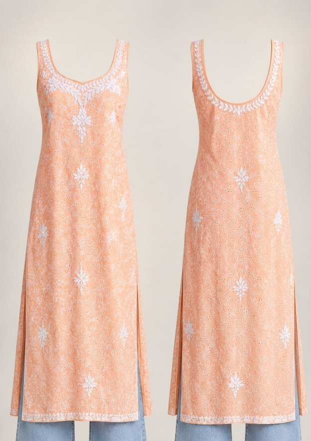 Sleeveless Ada – Sleeveless Open-Back Kurti