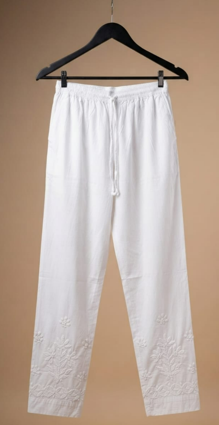 Cotton Lycra Chikankari Stretchable Pant