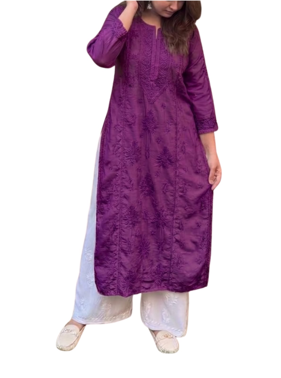 Meher Chanderi Panel Kurti