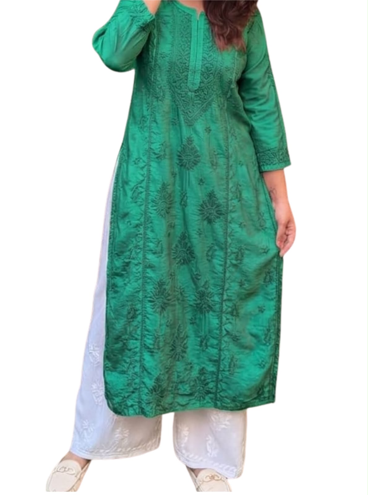 Meher Chanderi Panel Kurti