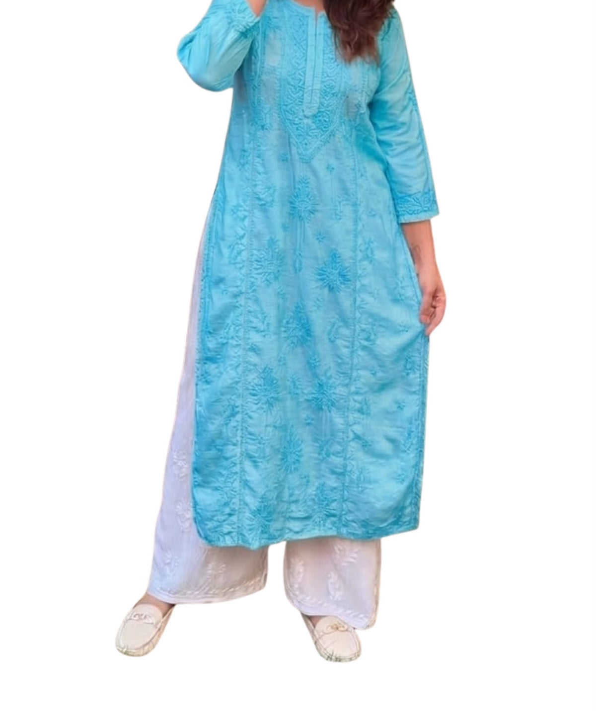 Meher Chanderi Panel Kurti
