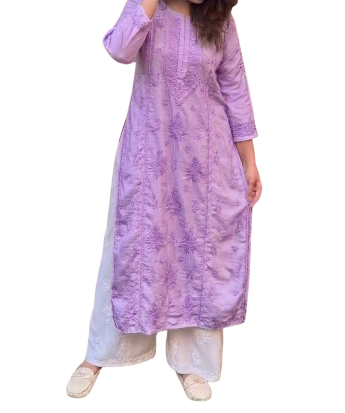 Meher Chanderi Panel Kurti