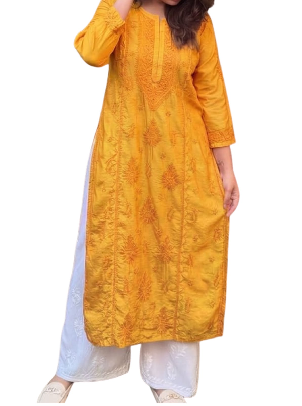 Meher Chanderi Panel Kurti