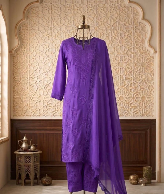 Premium Modal Satin Kurti Pant Set with Dupatta