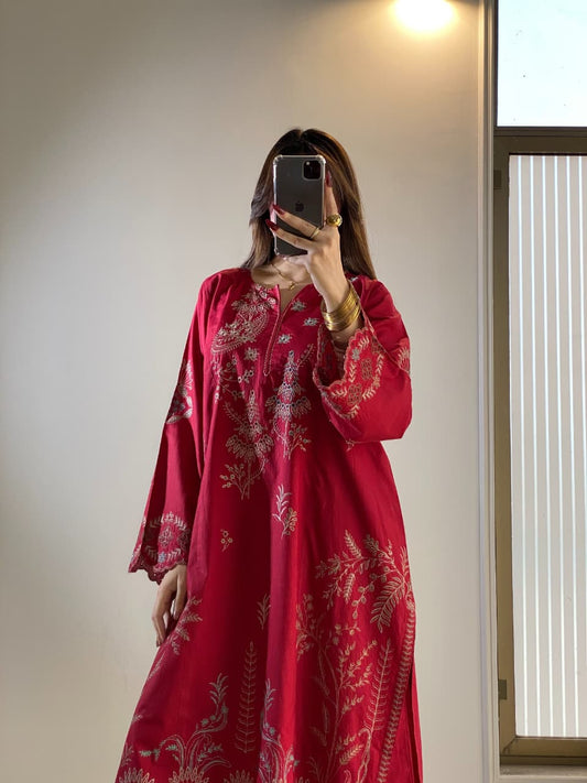 KURTI WITH EMBROIDERY WORK PLAZZO AND DUPATTA