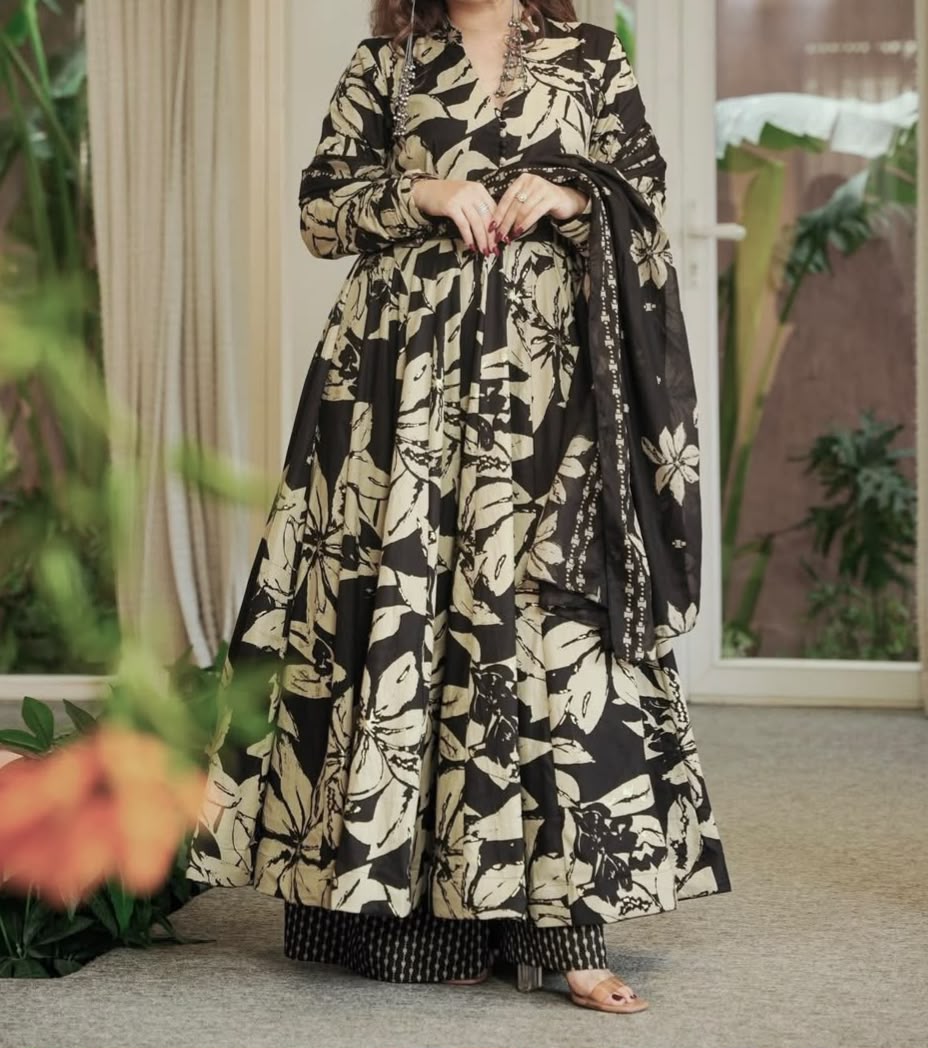 Printed Anarkali Set