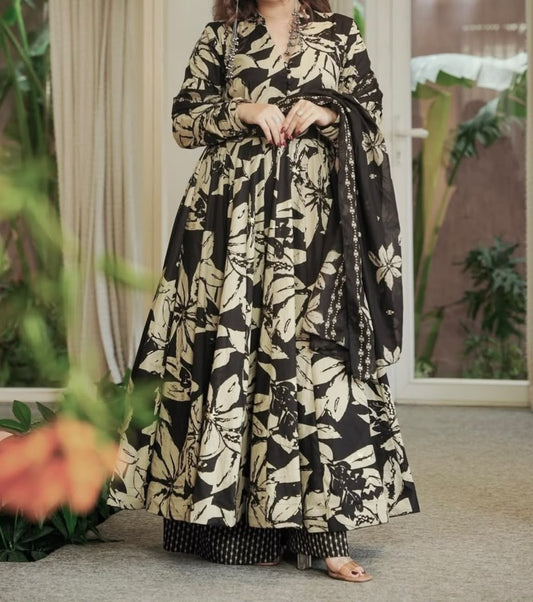 Printed Anarkali Set