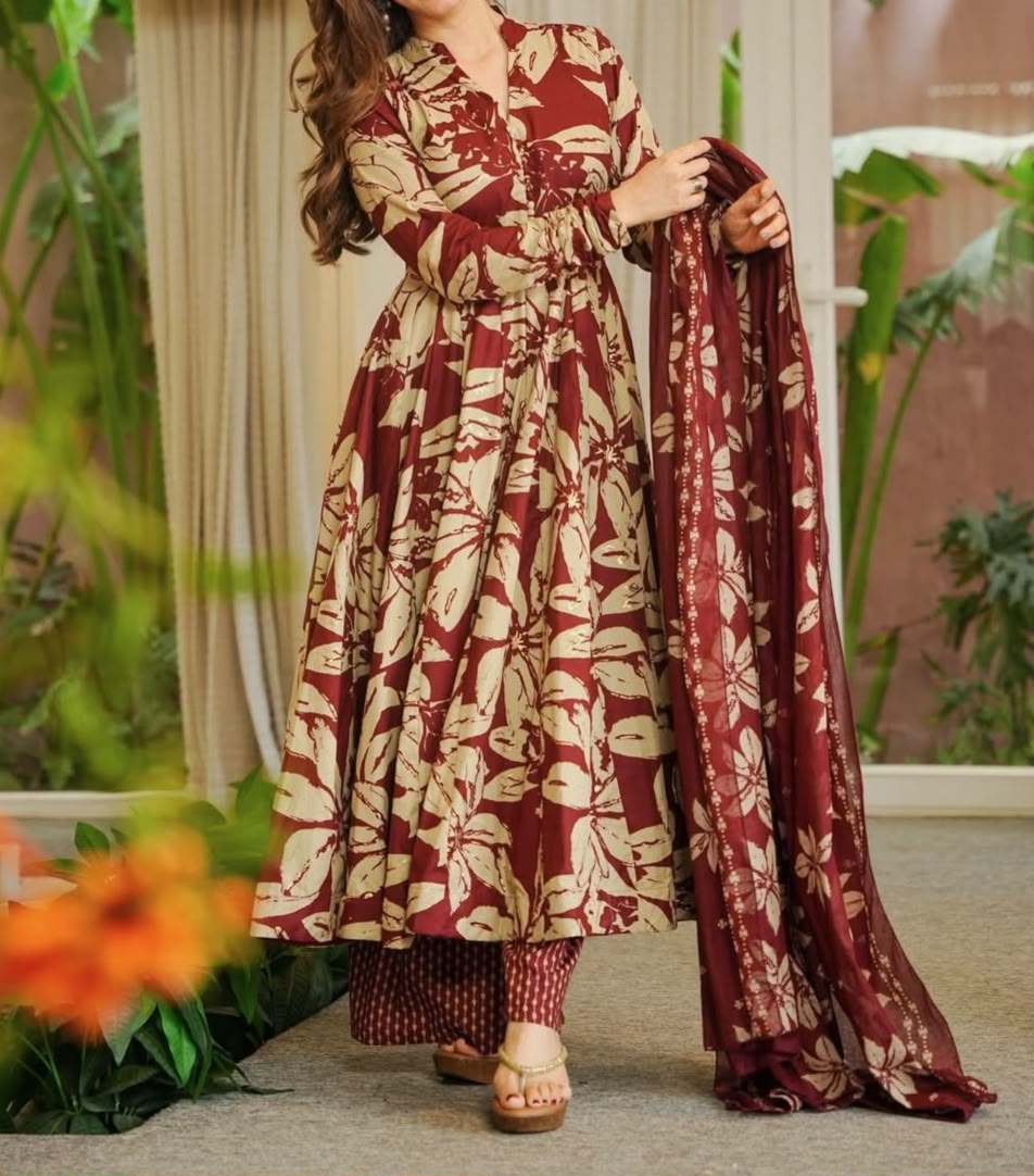 Printed Anarkali Set